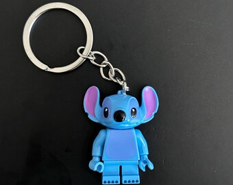 Lilo & Stitch Minifigure Keychain | Handmade Superhero Keyring | Collectable Bag Charm