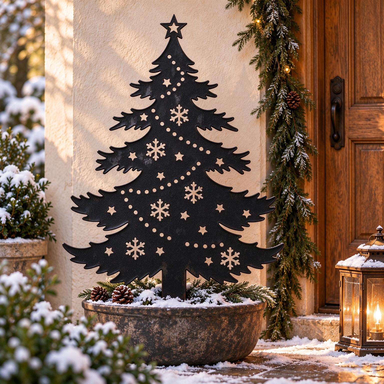 Tannenbaum metall schwarz