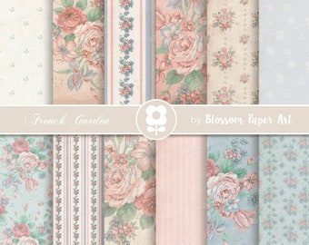 Vintage behang, Rose Digital Paper, Victorian Junk Journal Paper Pack, Scrapbook Collage Sheets, Vintage Roses - INSTANT DOWNLOAD 2942 2