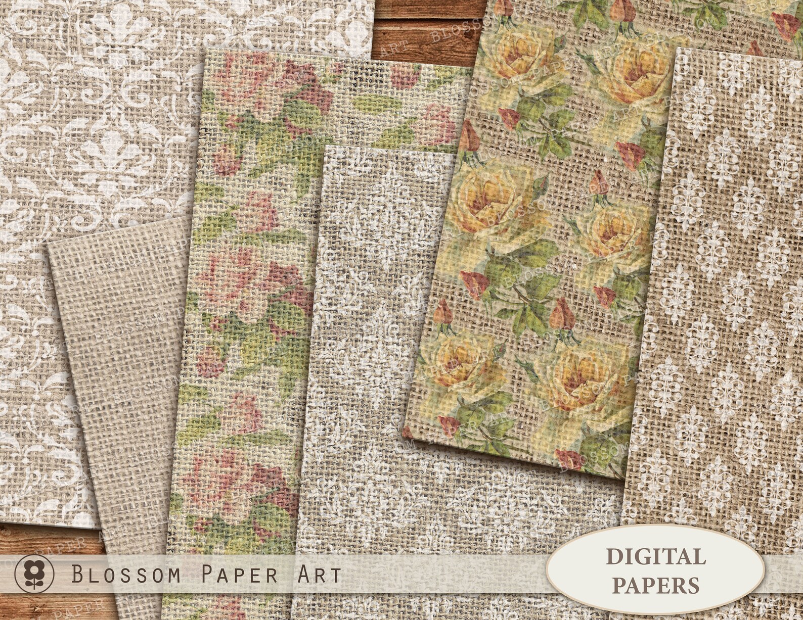 Burlap Digital Paper Burlap Textures Burlap Printable Images | Etsy