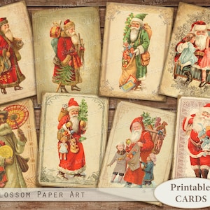 Vintage Christmas Cards Printable: Collage Sheet (Digital Download)