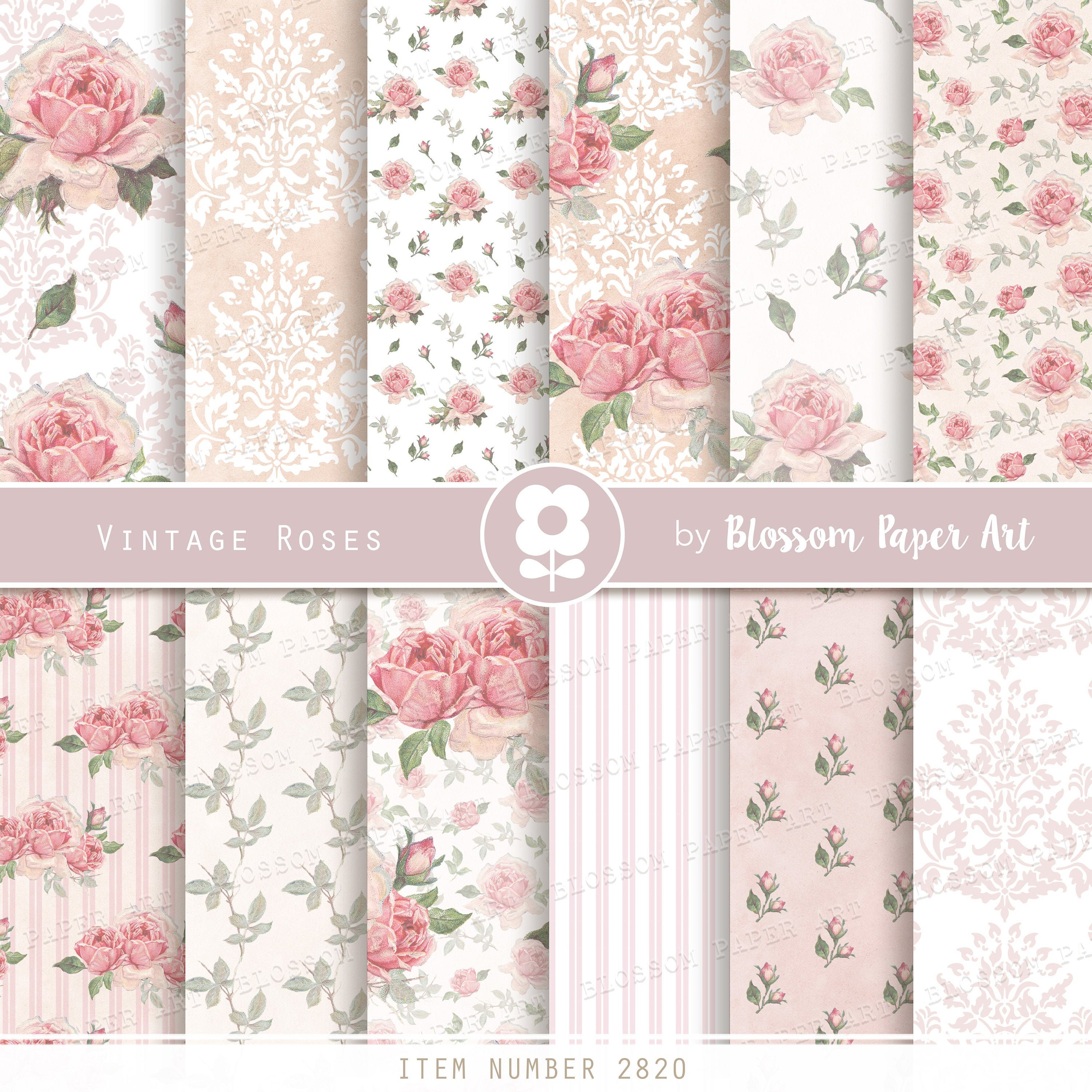 Papercraft Craft Supplies & Tools Shabby Chick Collage Paper Pack