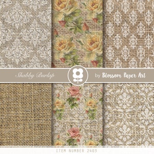 Burlap Digital Paper Burlap Textures Burlap Printable Images, Scrapbook ...
