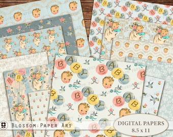 Papeles Decorativos, Rosas Shabby Chic, Laminas para imprimir, Imprímelos para hacer artesanías, decoupage - 2637
