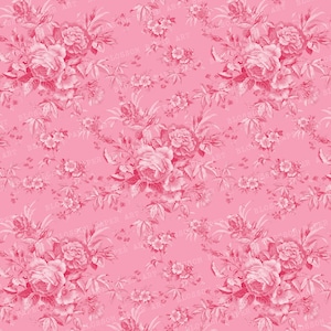 Pink Rose Digital Paper Floral Digital Paper Pack, Pink Wedding Vintage ...