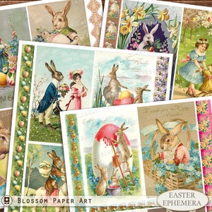 Effimeri di Pasqua, Carte del diario spazzatura, Cartoline di Pasqua vintage, Effimeri stampabili, Immagini antiche per la stampa, Download digitale 2881 1