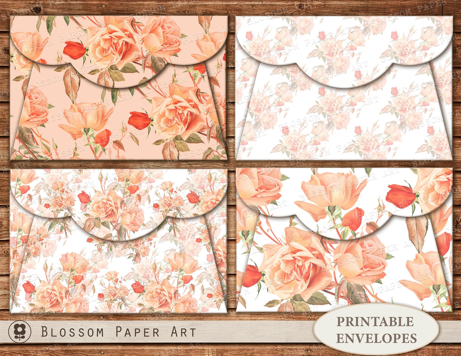 Printable Envelopes ROSES Printable Envelopes Digital Download - Etsy