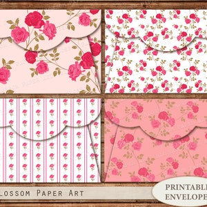 FLORAL Printable Envelopes Printable Envelopes Digital Download Images, Wedding, Invitations, Partys, Instant Download 2386