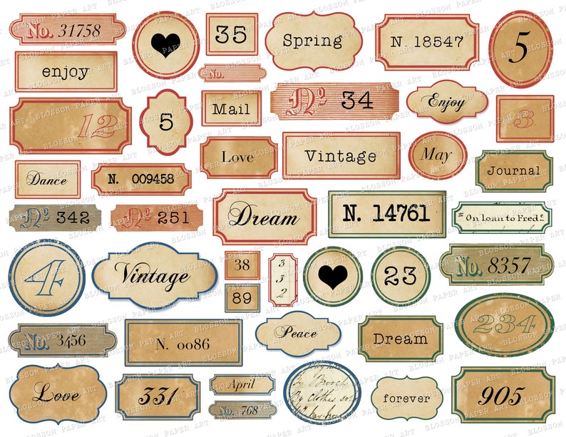 Free Printable Vintage Label Templates