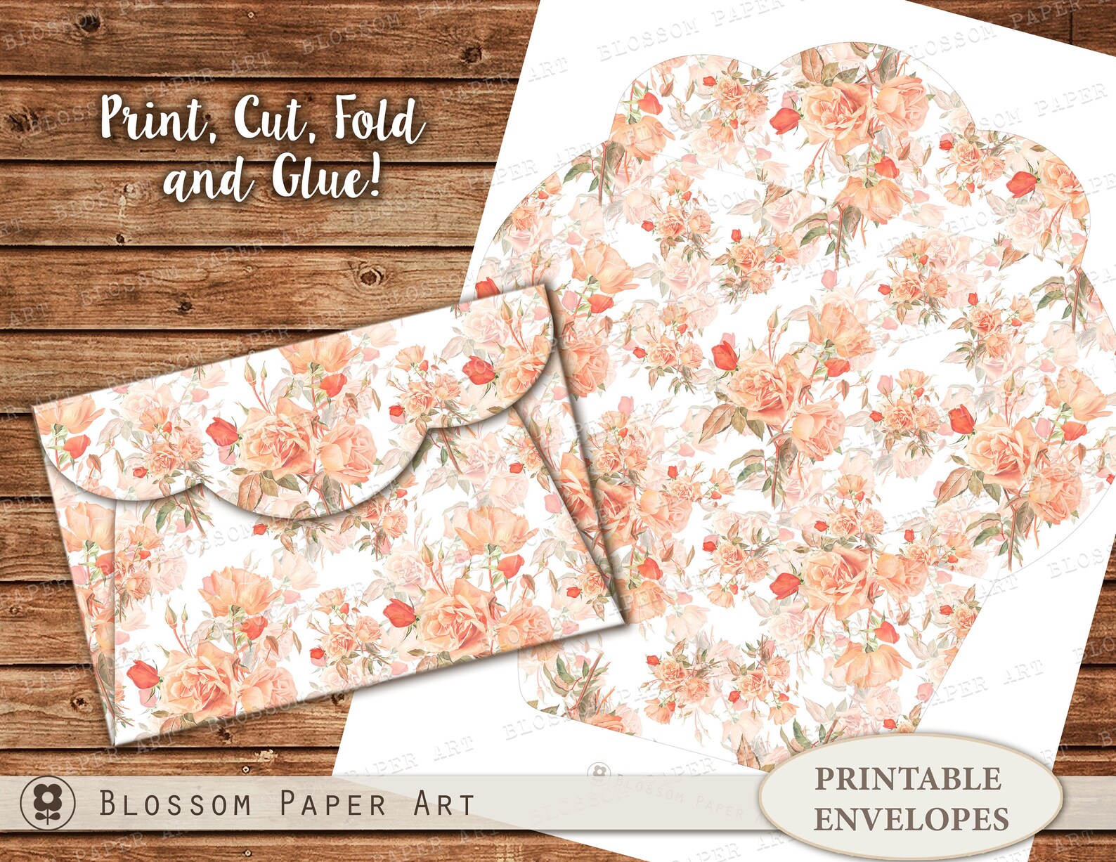 Printable Envelopes ROSES Printable Envelopes Digital Download - Etsy
