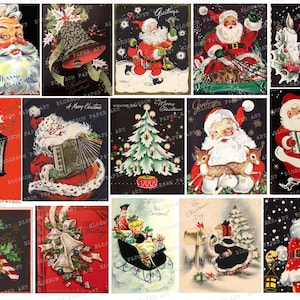 Cartões comemorativos vintage, cartões de Natal, coisas efêmeras, cartões de Natal vintage, imagens de diário indesejado, recortes para impressão de Natal, colagem 2784