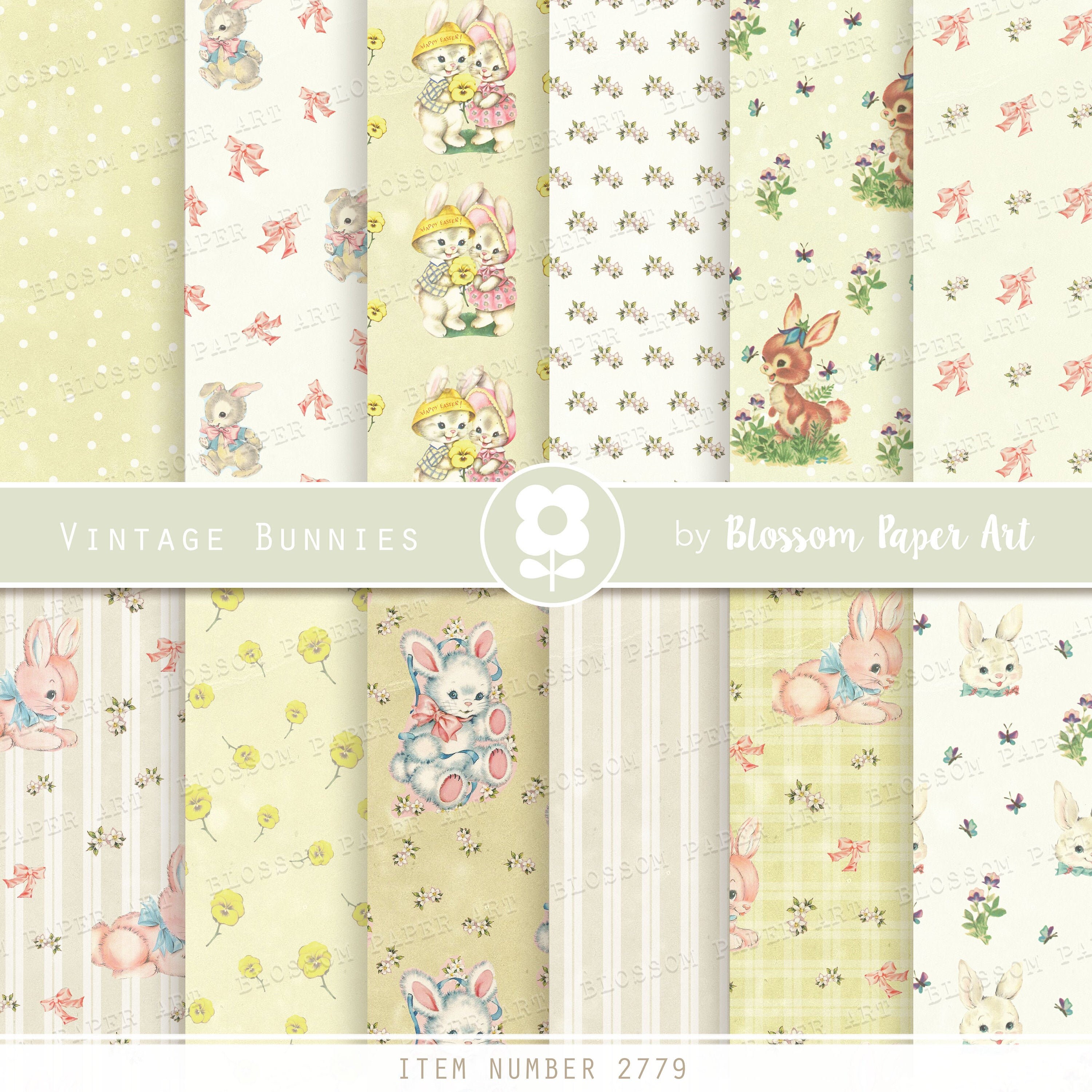 Vintage Baby Digital Paper Nursery Scrapbook Paper Nursery Etsy Australia