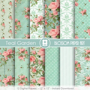 Rosas Vintage Papeles Digitales Fondos Decorativos Papeles Digitales Rosas Vintage, Papeles Decorativos para imprimir - 1877