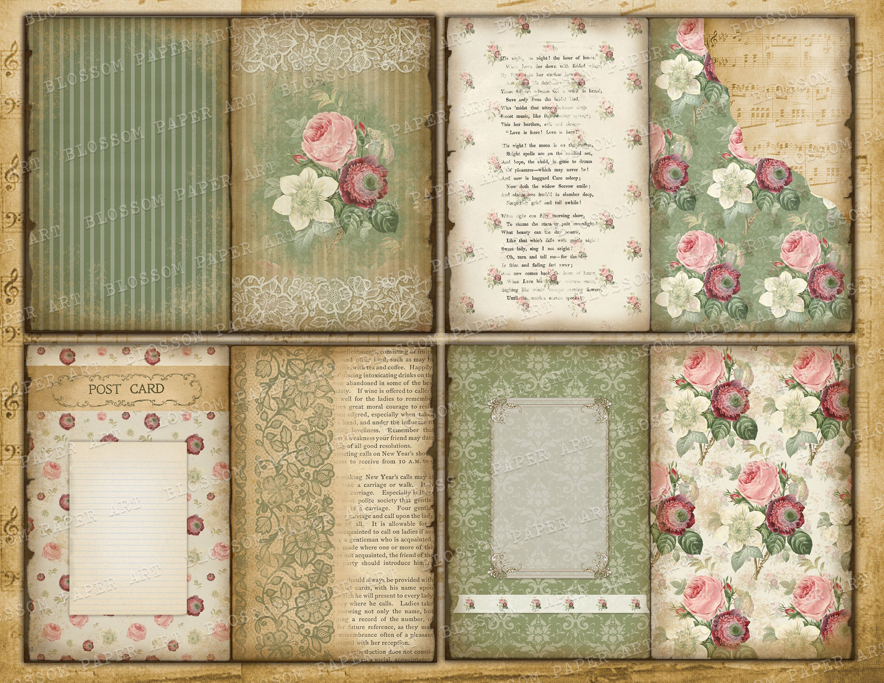 Vintage Journal Printable Pages Junk Journal Printable - Etsy
