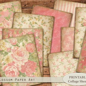 JUNK JOURNAL Cards Digital Collage Sheet Printable Printable Vintage Digital Collage Printable Collage Sheets Digital Instant Download 2310