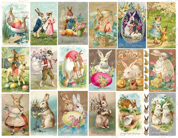 Easter Postcard Vintage Easter Greeting Postcards Easter - Etsy
