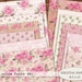 Pink Digital Paper Roses Scrapbook Paper Floral Collage | Etsy