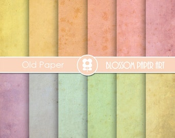 Vintage Paper Textures: Scrapbook Paper Pack (Digital Download)
