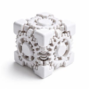 Mechanische Tandwielkubus STL | Fidget Toy 3D Print | Print-in-Place Puzzelkubus | FDM Download | Bureau Fidget Spinner