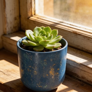 Maceta de cerámica, jardinera, maceta decorativa, pintada a mano con pinturas cerámicas, pieza única.