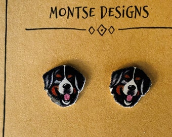 Bernese Mountain stud earring gift, Bernese Mountain gift, Bernese Mountain owner gift, Vet gift, Vet tech gift, pet sitter gift