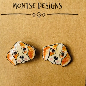 Beagle stud earring gift Beagle gift Beagle owner gift Vet gift Vet tech gift pet sitter gift, gift for her