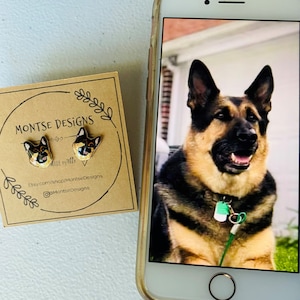 Custom pet stud earrings gift custom pet earrings gift pet owner gift vet gift vet tech gift pet sitter gift, gift for mom