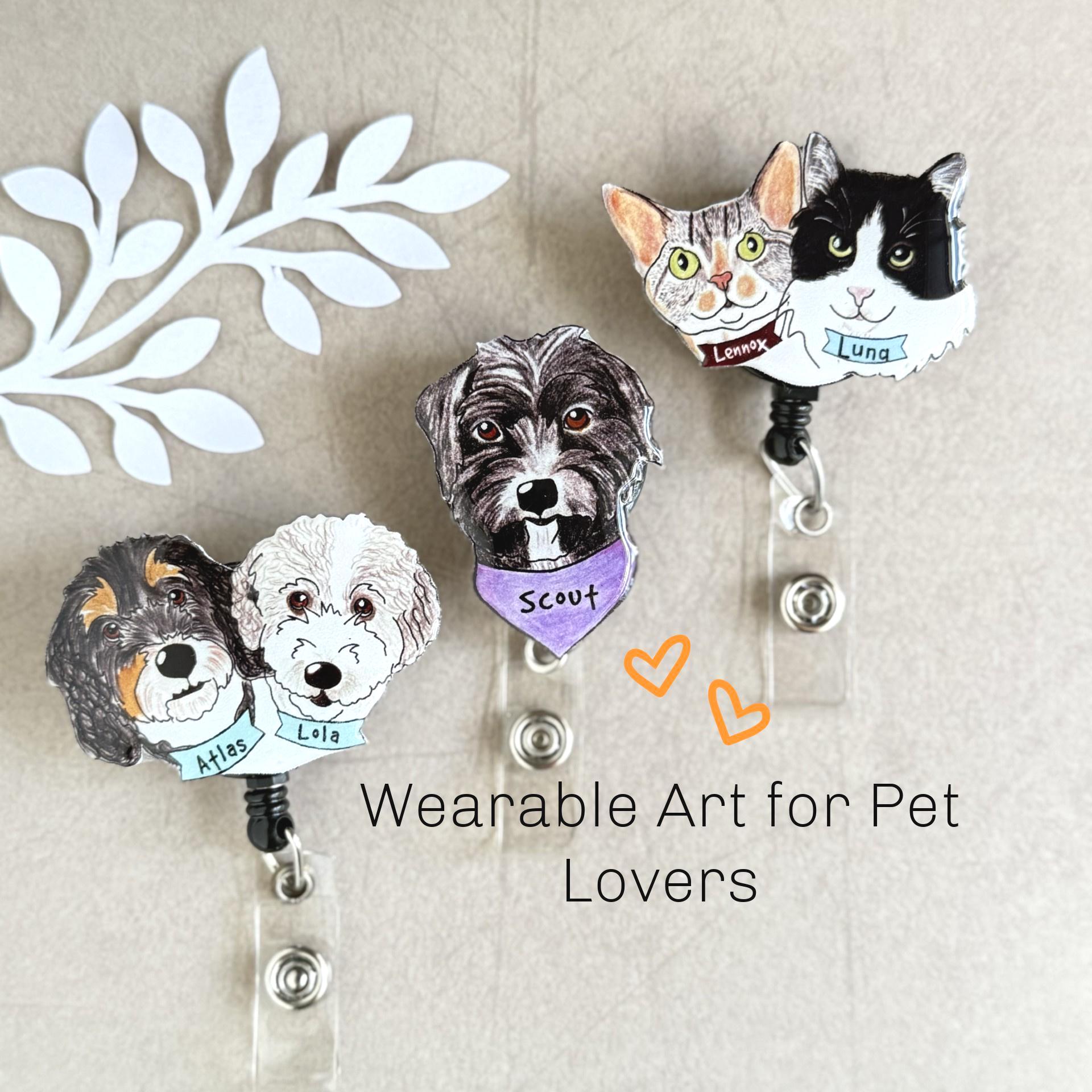 Custom Dog Badge Reel Gift Idea For Vet Tech Dog Trainer Lanyard For Pet Sitter Personalized Cute Animal Badge Teacher ID Holder Gift Idea
