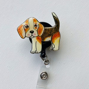 Beagle  badge reel dog badge reel nurse badge reel Beagle lover vet tech gift vet gift,  gift for mom