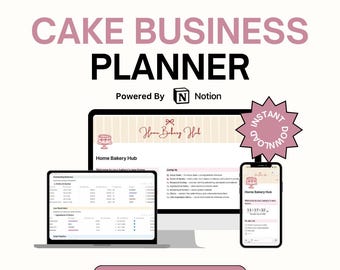 Cake Business Planner Notion Template | Order Tracker, Pricing Calculator (Digital Download)