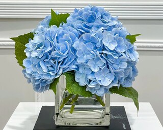 Real Touch – 4 Ortensie Artificiali In Lattice – 2 Rosa E 2 Bianche – Altezza 53,3 Cm – Fiori Finti Realistici