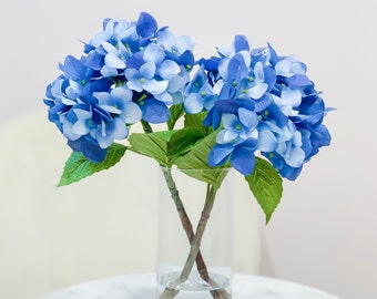 13" REAL TOUCH French Hydrangea Flower Arrangement-Blue Hydrangea Hydrangea Arrangement-Hydrangea Centerpiece-Modern Hydrangea Centerpiece