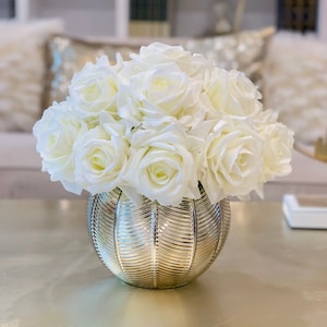 Large REAL TOUCH Flower Arrangement-Large Dining Table Centerpiece Modern-Large Floral Arrangement Home Decor-Large Flower Arrangement