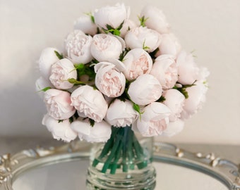 Light Pink Silk Peony Arrangement: Modern Home Decor
