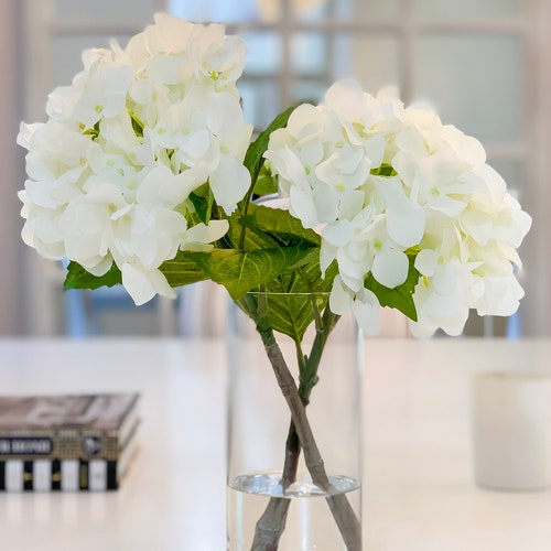 White French Hydrangeas Arrangement 13in Faux Hydrangeas in Etsy