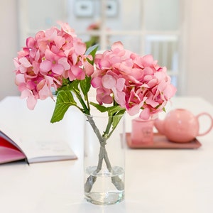 13&quot; REAL TOUCH Flower Arrangement Pink Hydrangea-Hydrangea Centerpiece-Real Touch Hydrangea Arrangement-Table Centerpiece-Faux Centerpiece