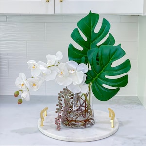 20” Large Orchid Centerpiece-REAL TOUCH Orchid Arrangement-Real Touch Orchid Flower Arrangement-Floral Arrangement-Orchid Table Arrangements