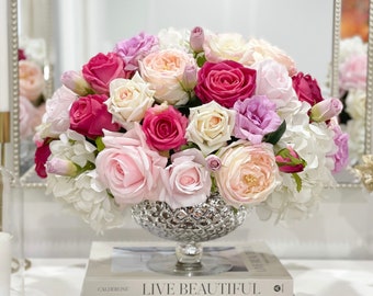 XLarge Unique Exclusive Real Touch Arrangement-French Country Decor Arrangement-Modern Flower Arrangement-Mantel/Foyer/Lobby/Arrangement