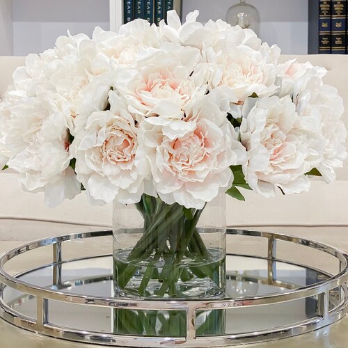 17 LARGE Real Touch Peony/peonies Arrangementsilk Floral Etsy