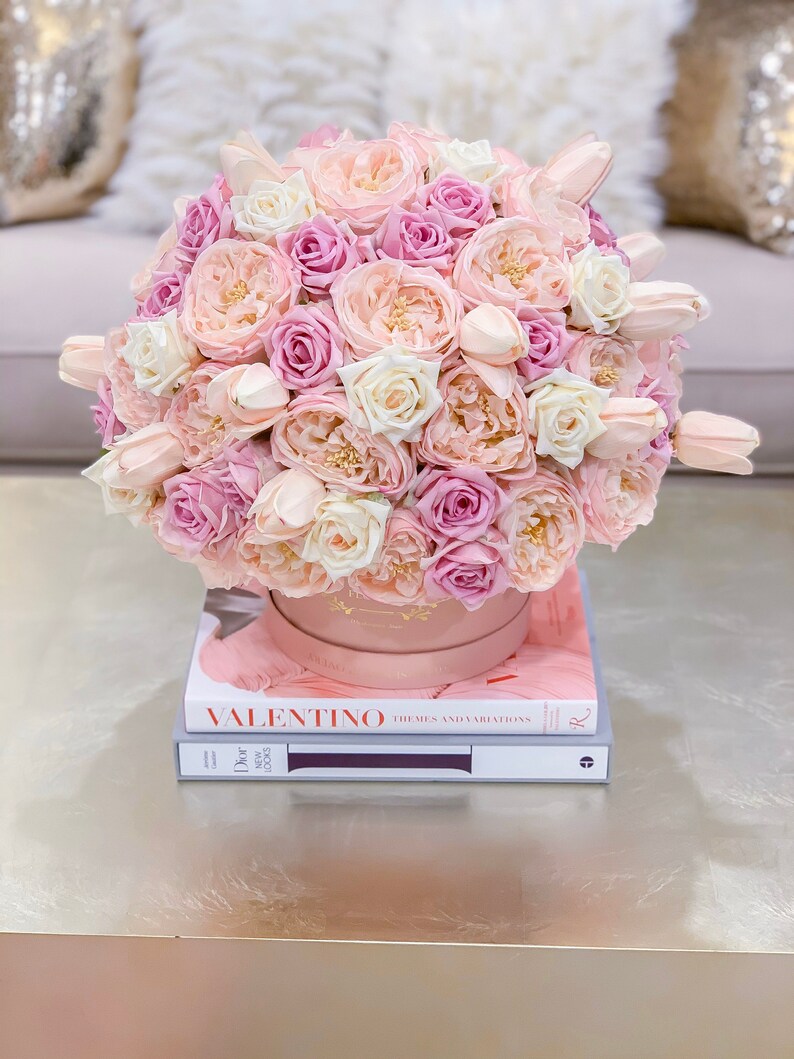 Luxury XLarge Finest Real Touch Flower Arrangement In Box Etsy