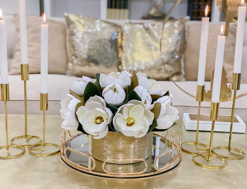 REAL TOUCH Magnolia Arrangementpremium Artificial Centerpiece Etsy