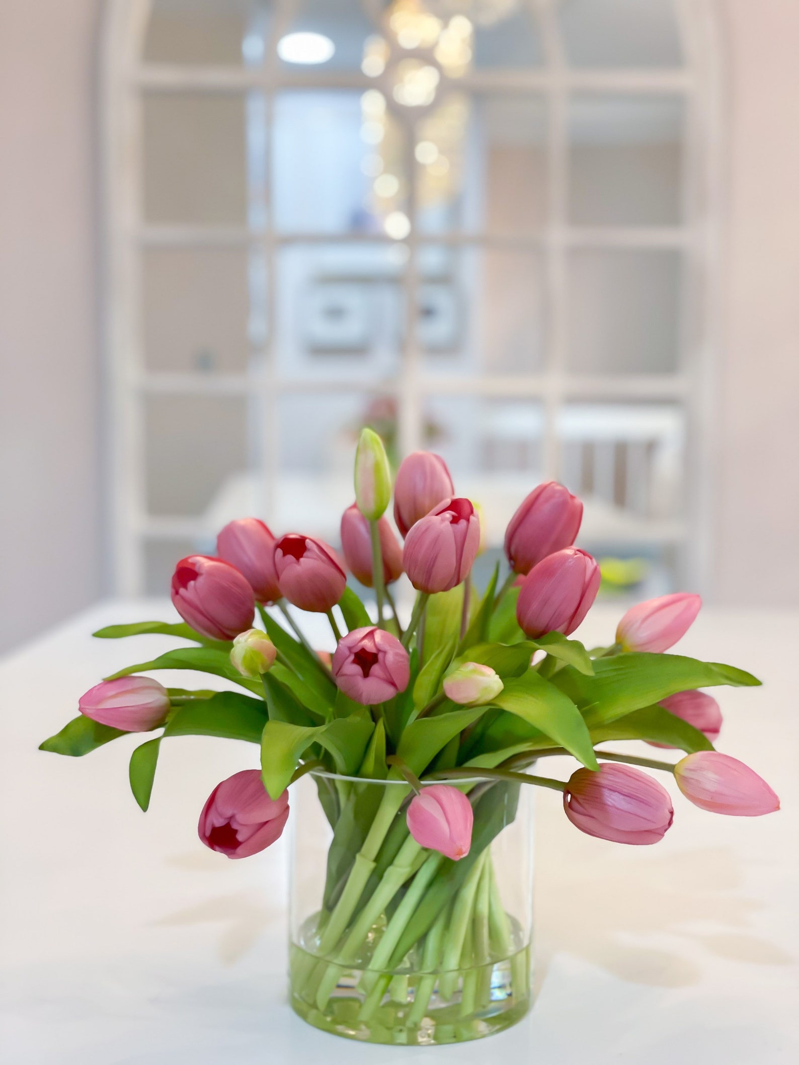 Faux Tulip Centerpiecereal Touch Purple Tulips Etsy