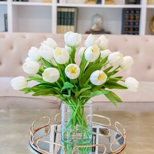 Tall Tulip Centerpiece-17 Large REAL TOUCH Tulip Table Centerpiece-Large Tulip Flower Arrangement-Dinner Table Centerpiece Tulip image 4