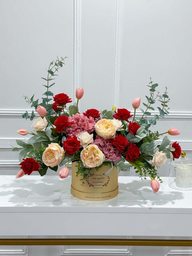 Xlarge Premium Real Touch Floral Artificial Arrangement Faux Etsy