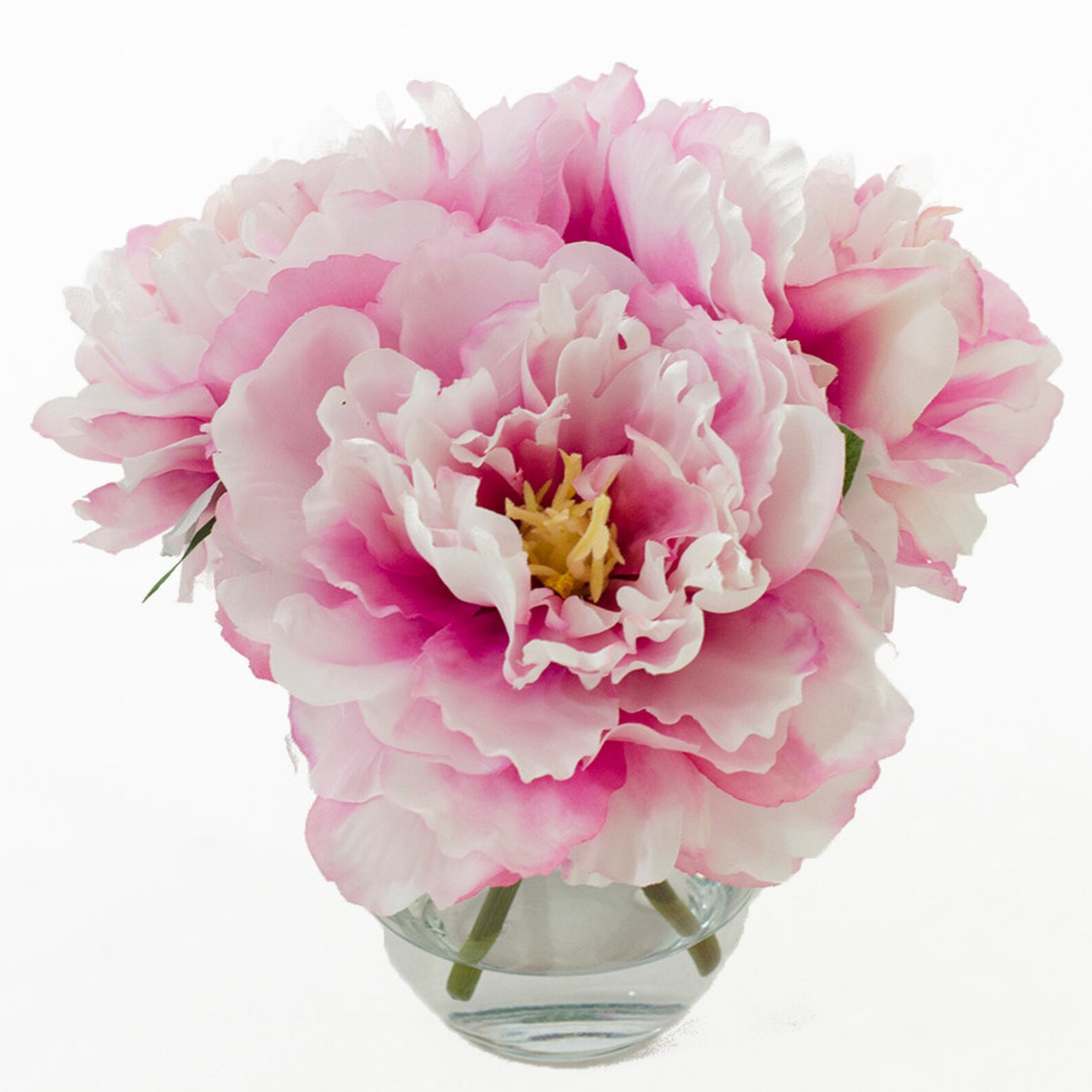Silk Peonies Arrangement with Fuchsia Silk Flowers Artificial Etsy