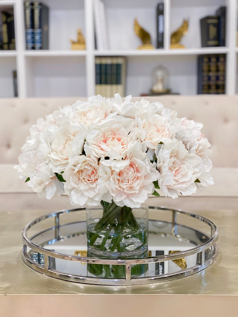 17 LARGE Real Touch Peony/peonies Arrangementsilk Floral Etsy