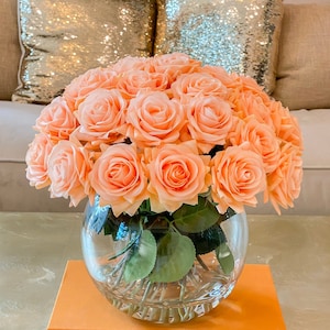 Real Touch Rose Herzstück, Rosenarrangement, großes Herzstück, Blumengesteck, Esstischmittel, Wohnkultur-Arrangement