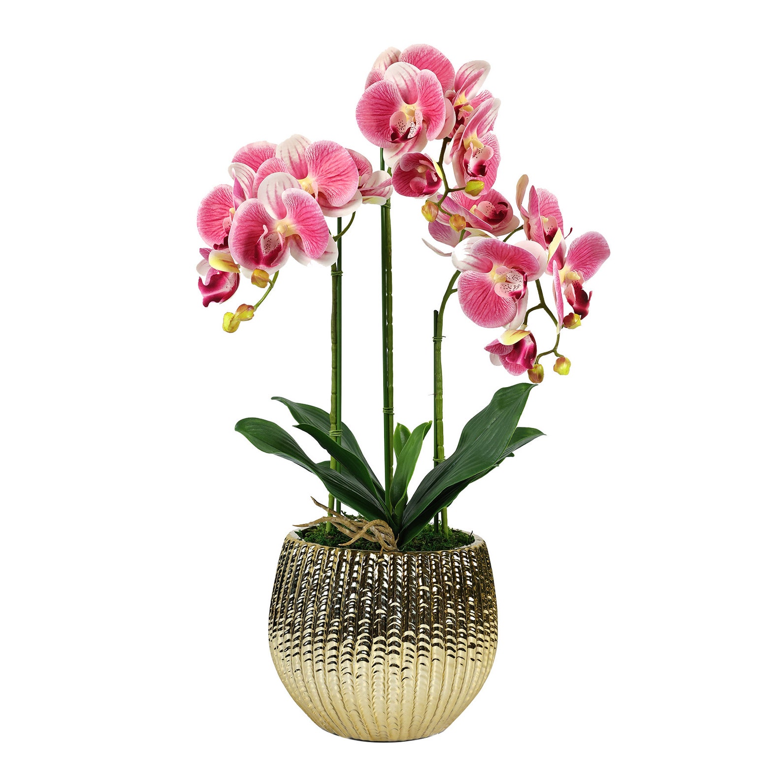 Faux Orchid Arrangement 22.5tall Orchids in Potartificial Etsy