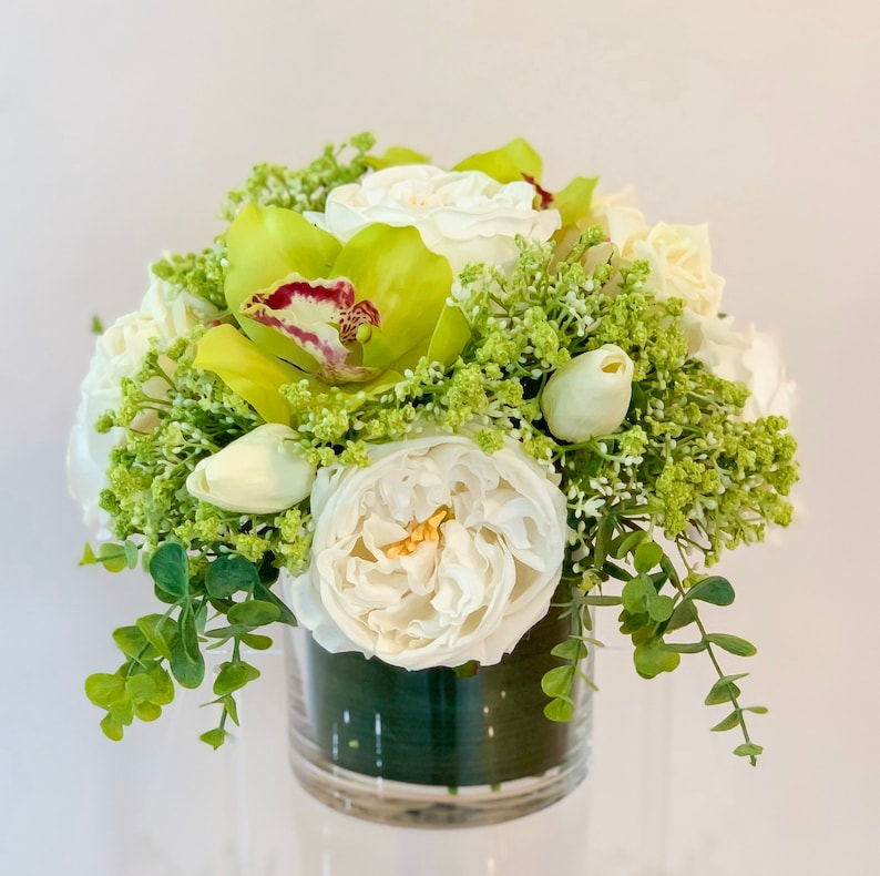 Real Touch Large Centerpiece-Rose Real Touch Flower Arrangement-Real Touch Tulip Centerpiece-Orchid Floral Arrangement-Rose Arrangement