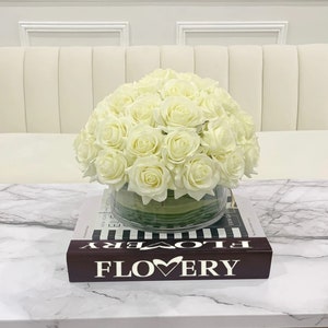 French Style Rose Arrangement, Real Touch Roses Arrangement, Artificial Floral Home Decor, Modern Dome Shape Arrangement
